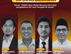 Besok Digelar, IKA Unhas Balikpapan Angkat Solusi Air Laut Jadi Air Bersih di Tengah Keterbatasan Sumber Air